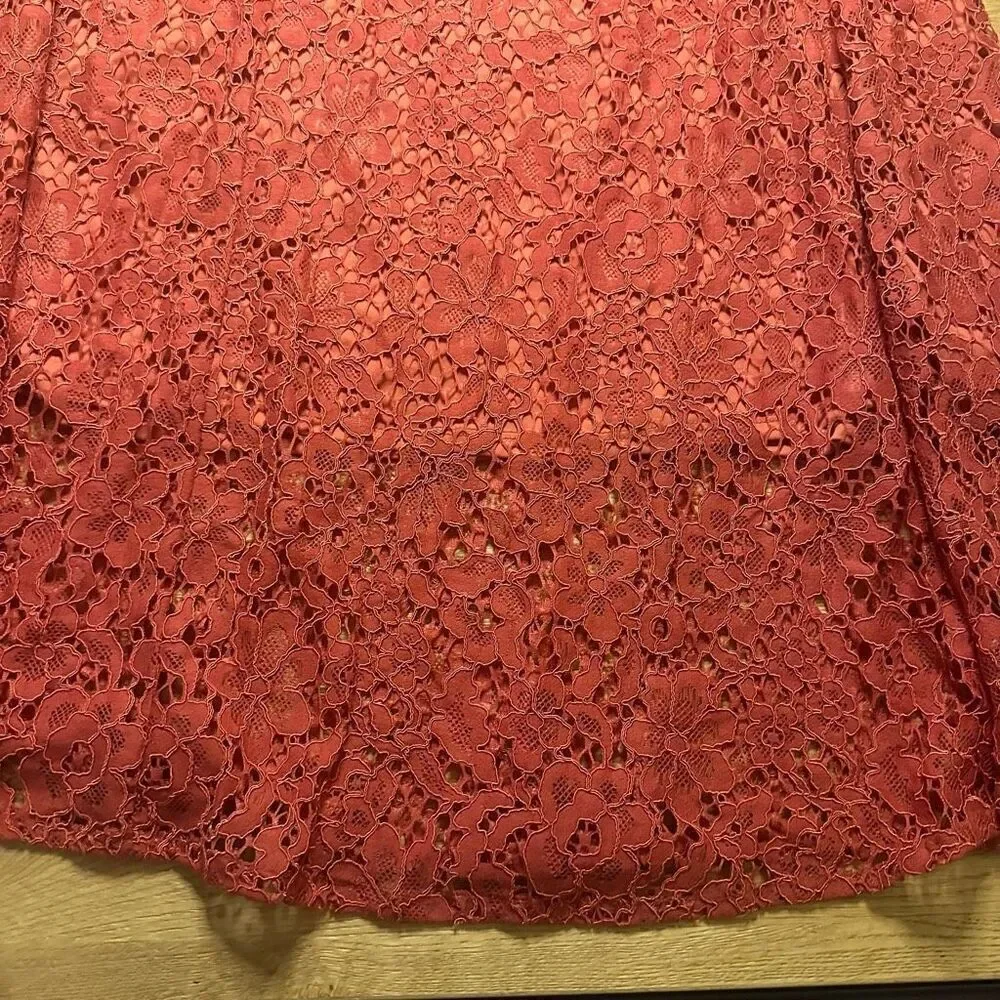 NY & Co orange lace skirt 12